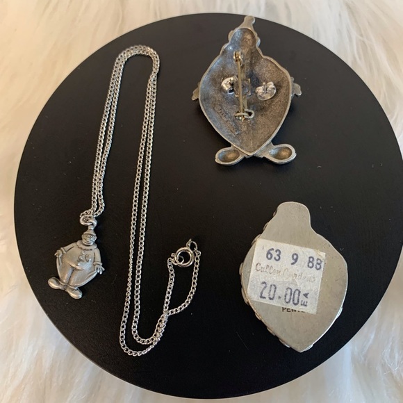 Silver Pewter Clown Jewelry Set - Picture 3 of 8